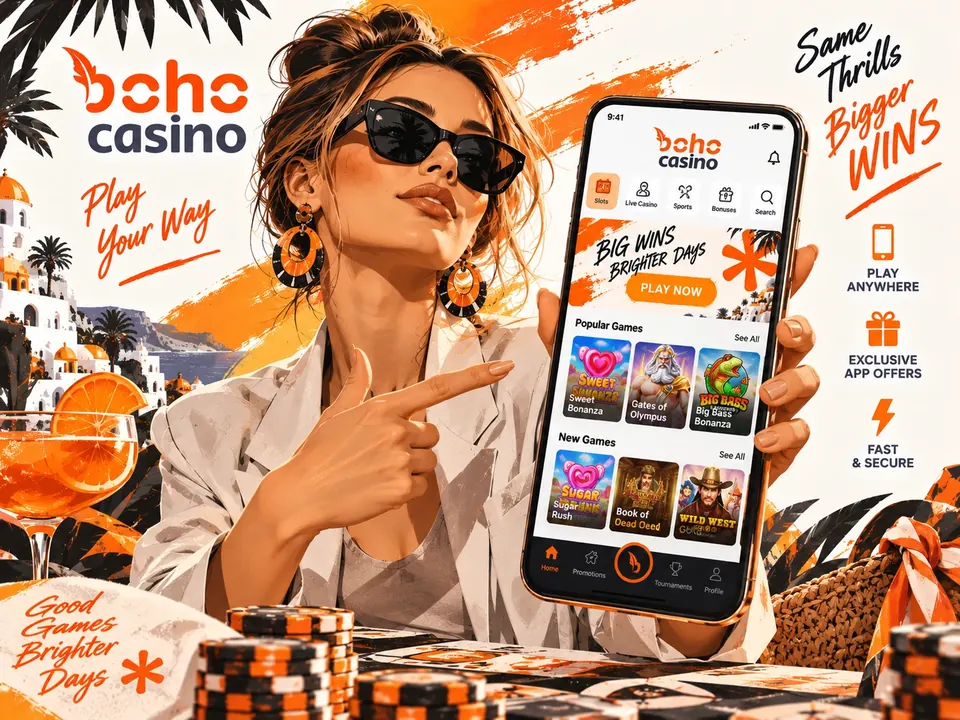 Boho Casino mobile access artwork